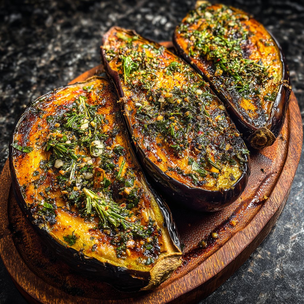 Auberginen aus dem Ofen würzig