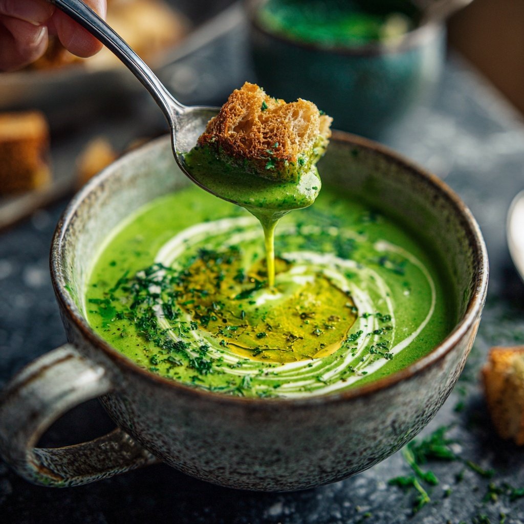 Brokkoli Suppe Mit Kräuteröl