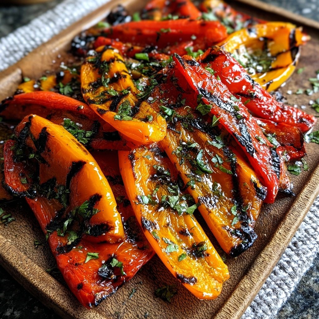 Gegrillte Paprika Streifen