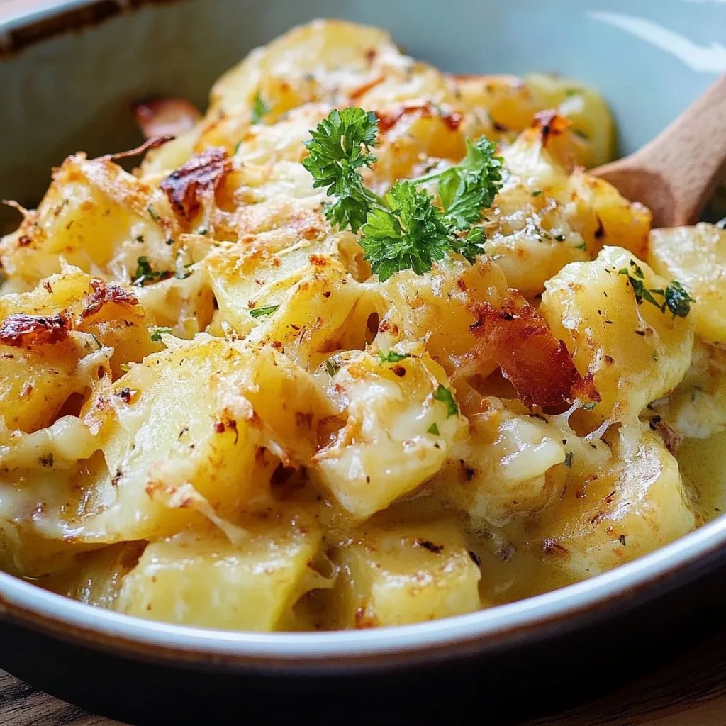 Wirsing Kartoffel Auflauf mit Käse überbacken