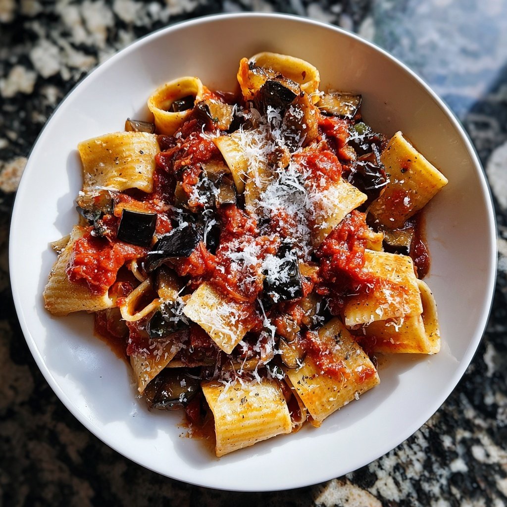 Internationale Küche Italienische Pasta alla Norma