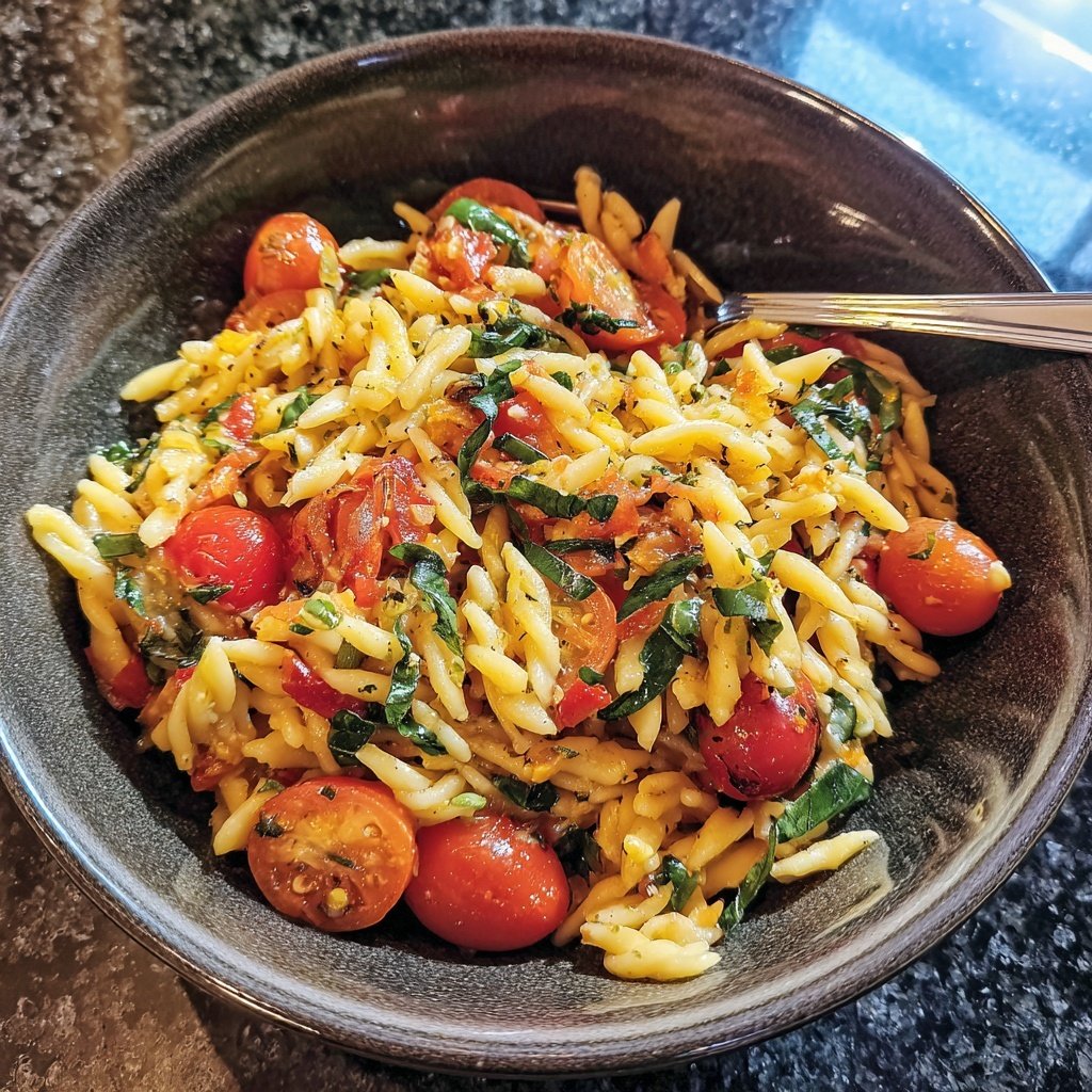 Mediterraner Nudelsalat Mit Tomaten