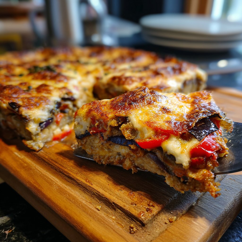 Auberginenauflauf mit Gemüse