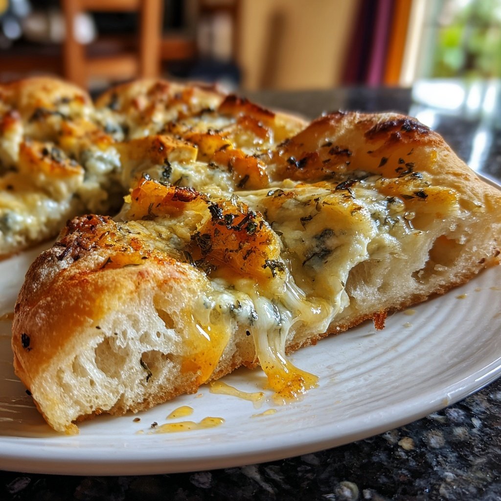 Pizza mit Ziegenkäse und Honig