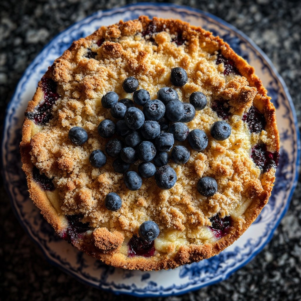 Streuselkuchen Mit Heidelbeeren Und Vanille